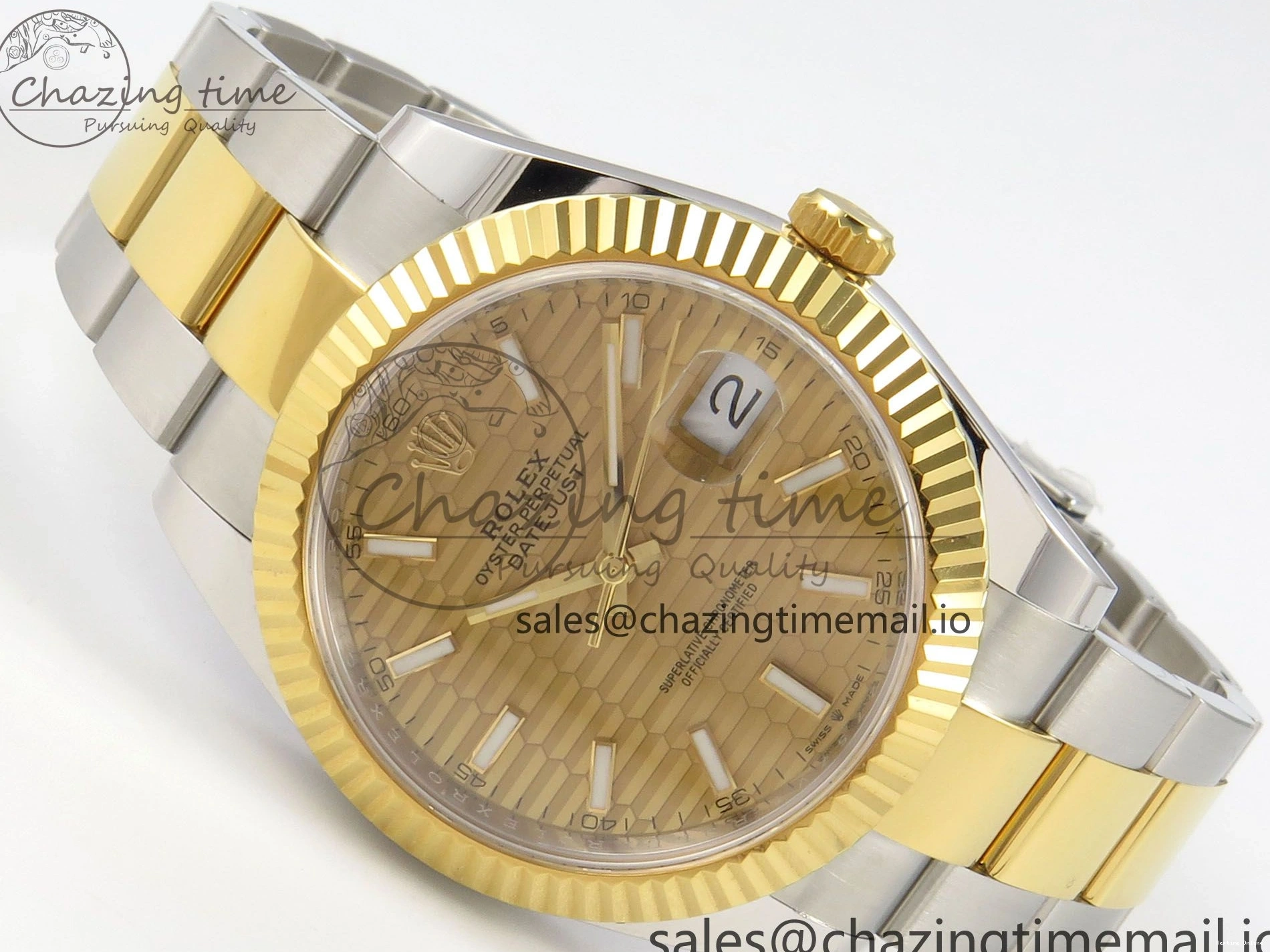 0521 DateJust 41 126333 SS YG ARF 1:1 Best Edition YG Texture Stick Dial on Oyster Bracelet SH3235 (Weighted) Efficient 209